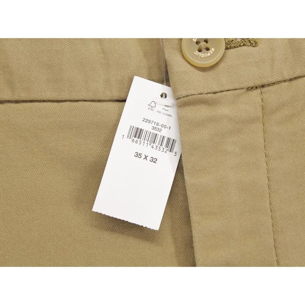 NWT Banana Republic Men's 35x32 Tan Aiden Chino Slim Fit Stretch Pants Work